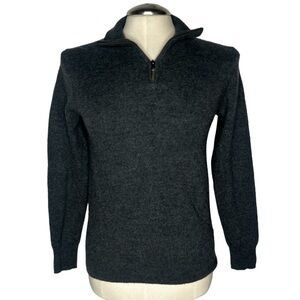 Christian Lacroix 100% Extra Fine Merino Wool Long Sleeve Sweater Qtr Zip Small